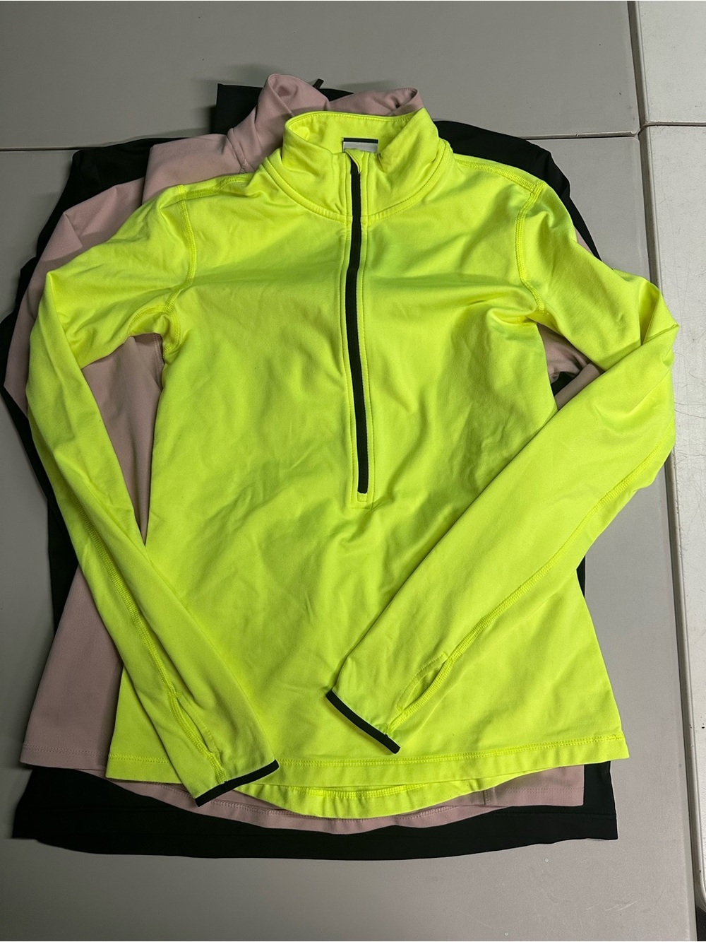 Women's Athletic Quarter Zip Long Sleeve Pullover Sz M